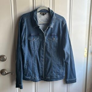 Diane Gilman DG2 floral print denim jacket